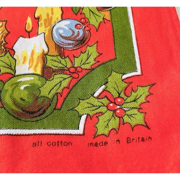 Vintage Vista tea towel, Christmas recipes towel, 100% cotton vintage dishcloth - Picture 7 of 9